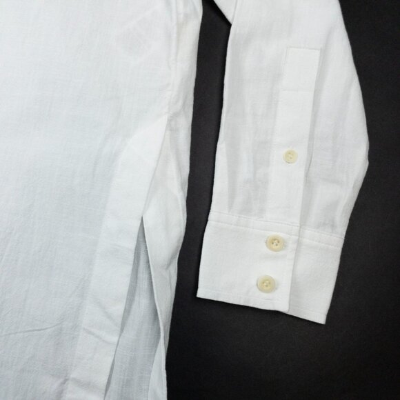 Madewell Oversized Ex-Boyfriend Tunic Shirt Women's Small Solid White NG910 - Picture 4 of 15